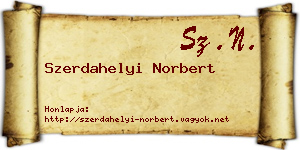 Szerdahelyi Norbert névjegykártya